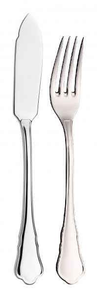 ROYAL CHIPPENDALE Fischmesser Nicro versilbert